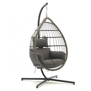 New Product Bedroom Egg Swing Outdoor Metal Egg Swing Cushion Modern Egg Swing Chair Cushions