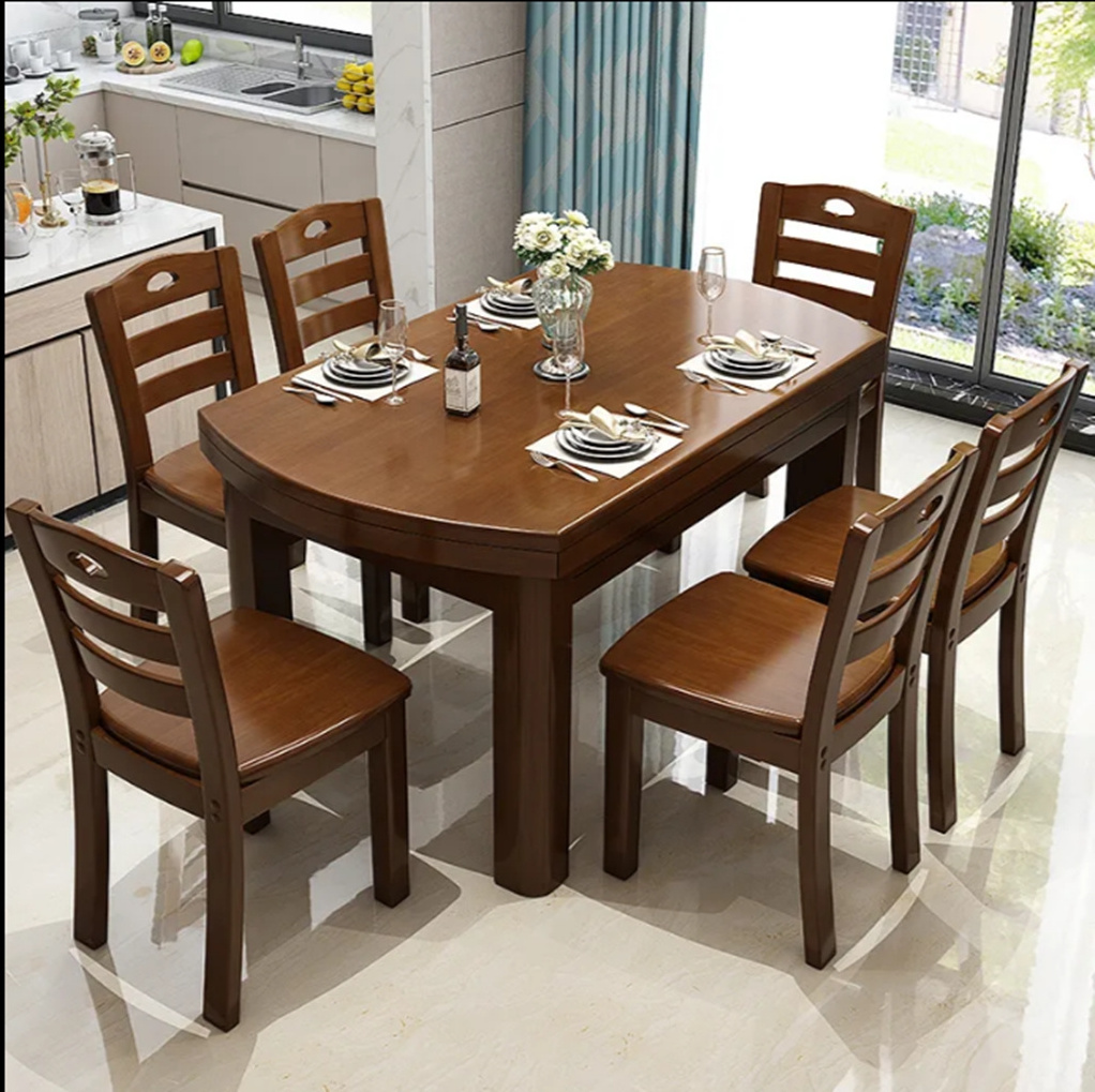 New Design Solid Wood Classic Dinner House Round Rotating Dining Table: A Must-Have for Modern Homes