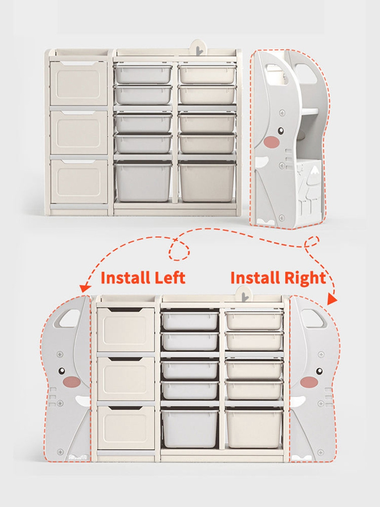 kids furniture cabinet toy shelf daycare Elephant Type Plastic Cabinet Toy Book Storage Shelf