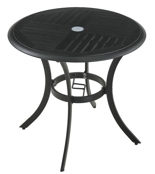 Square Round Rectangle Outdoor Dining Table,Patio Furniture Wood-Like Tabletop with Umbrella Hole for Deck,Backyard,Lawn,Garden