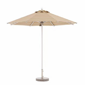 Cantilever restaurant automatic patio outdoor furniture umbrella Luxury Garden Wooden Pole Beach Outdoor Sunshade Umbrella