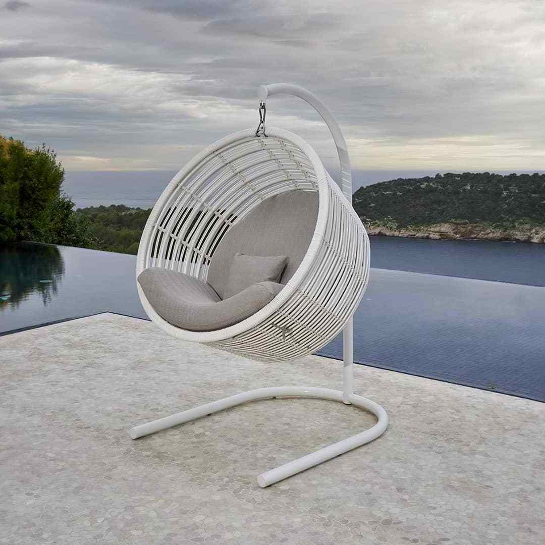 Standing Egg Chair Swing Pillow Black Hanging Chairs White Mushroom Single Patio Swings Balcony Ceiling Rocking Cushion