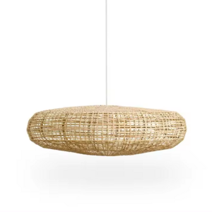 Creative boho style rattan decoration lighting lamp modern rustic beach house statement lighting pendant rattan lampshade