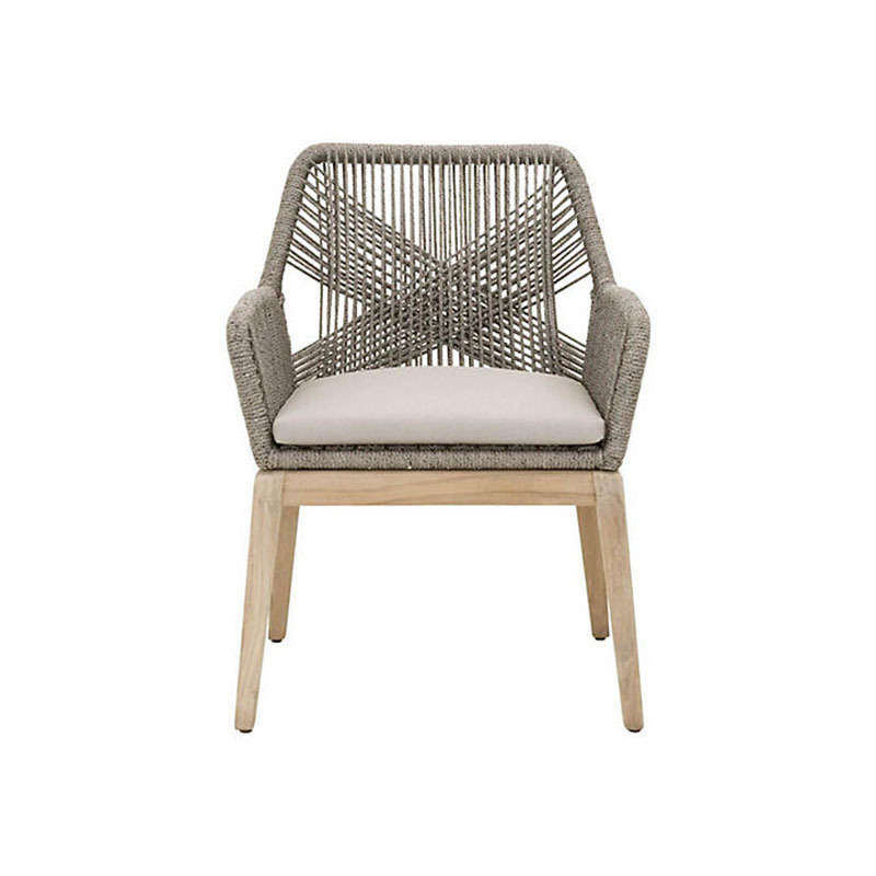 Indoor or garden chair outdoor dining room sitting furniture  unique woven modern rope chair