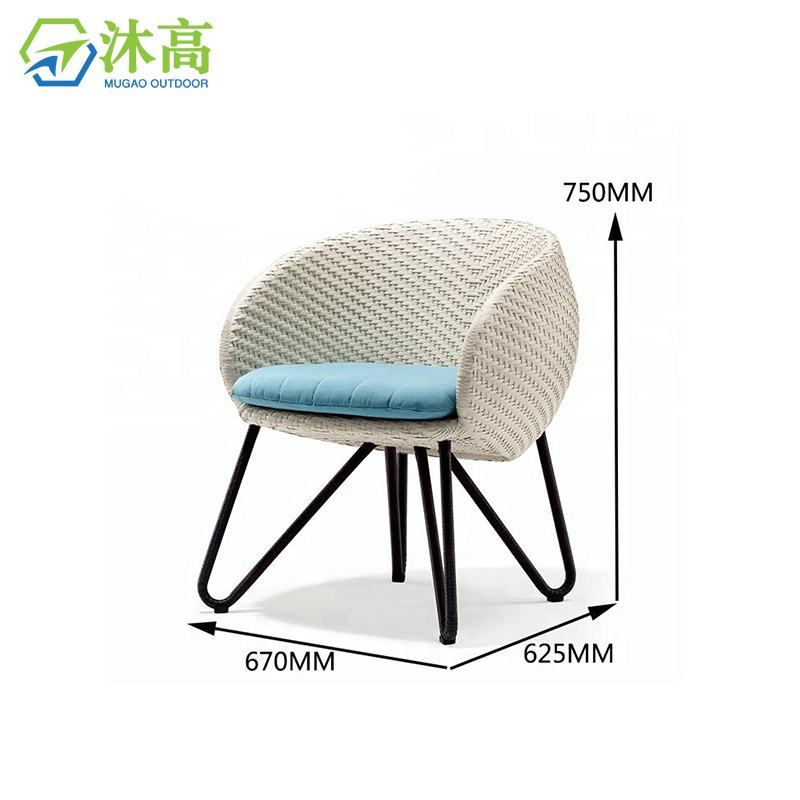 Rattan dining armchair  table and chairs set patio dining room outdoor rattan dining set PE rattan garden furniture set