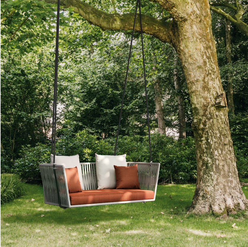 Luxury Garden Furniture Rattan Hammock Swings Outdoor Hanging Sofa Patio Swing Chair