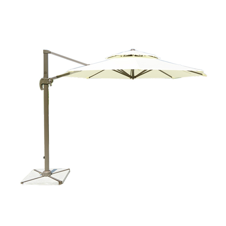 Parasol Garden Outdoor Umbrella Led Solar Panel Aluminum Cantilever Umbrella with Light