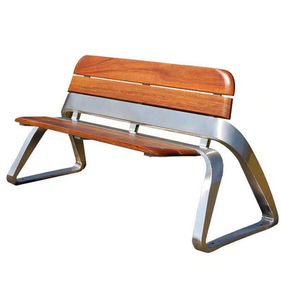 Outdoor Bench Garden Metal Leisure 304 Stainless Steel Bench Street Seat Garden Chair Park Bench