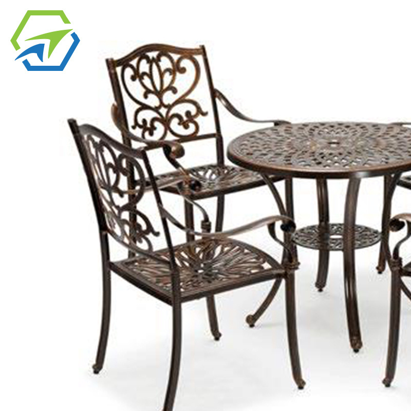 Outdoor Garden Furniture Sets Plastic Rattan Dining Chair Table 4Seater Wicker Patio Outdoor Furniture 5Pcs Garden Set