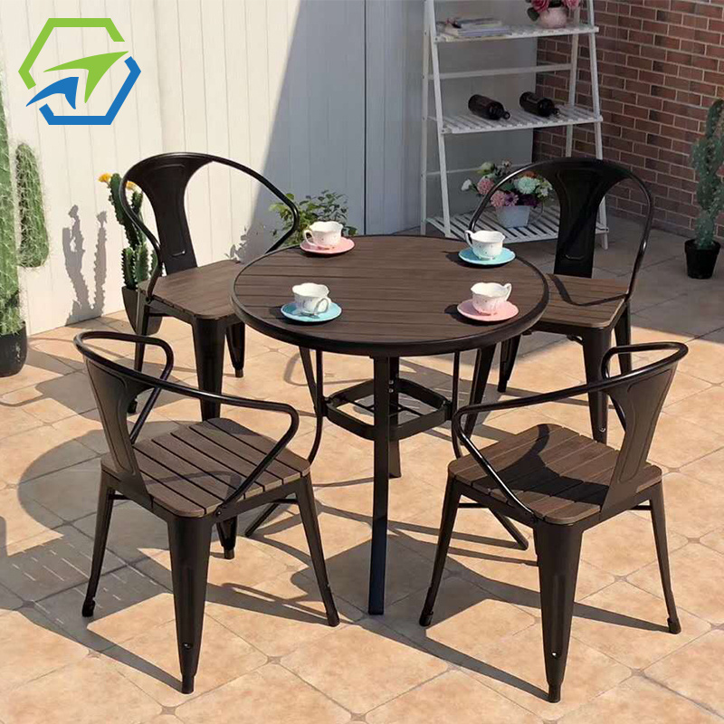 Modern Cafe Table Chairs Commercial bistro Luxury Outdoor Restaurant Furniture Set