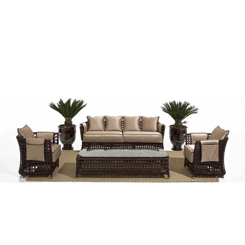 2020 New style aldi large wicker sectional set leisure ways outdoor furniture