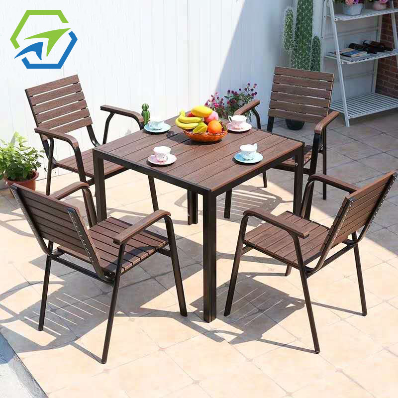 Outdoor Cheap Modern Metal Steel Iron Sling Plastic Wood Stackable Stacking Arm Terrace Bistro Patio Chairs Garden Chair Outdoor