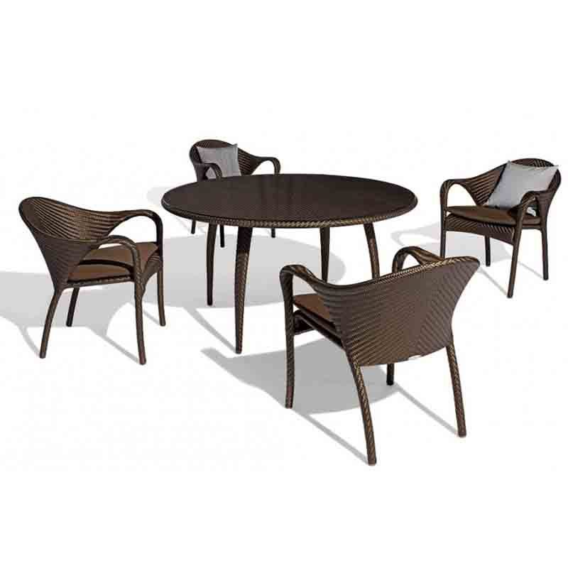 Outdoor villa courtyard rattan table and chair combination garden outdoor courtyard balcony waterproof rattan table and chair