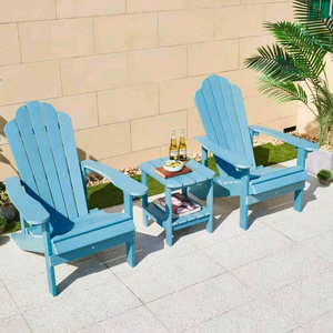 Sandy Beach Outdoor Leisure Arm lounge Chair Waterproof Plastic Wood Modern Outdoor Garden Composite Adirondack Chair Folding