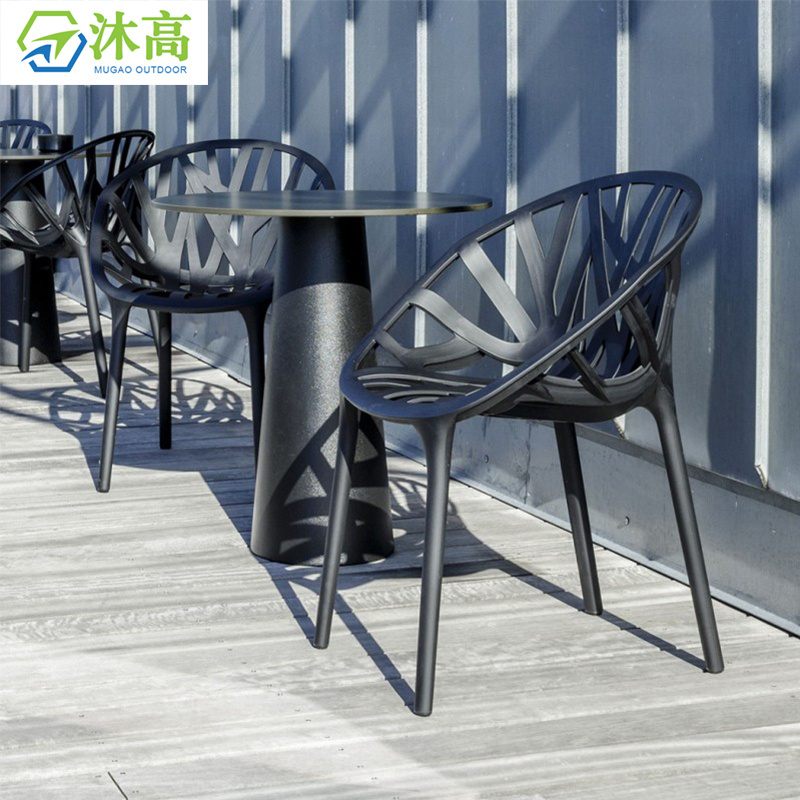 Garden patio set cheap modern colorful cafeteria tables and chairs outdoor dining chairs set of 4 for cafe coffee shop