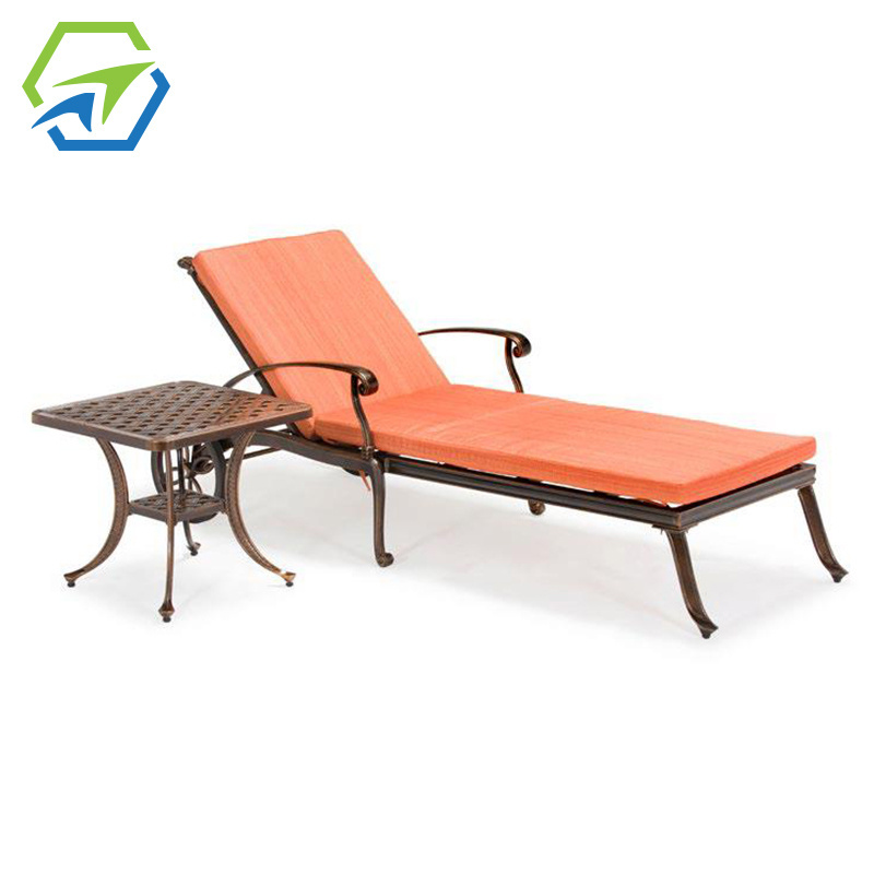 Outside Furniture Pool Bed Outdoor Patio Hotel Beach Luxury Cast Aluminum Lounger Chair Sunbed All Weather Garden Sun Loungers