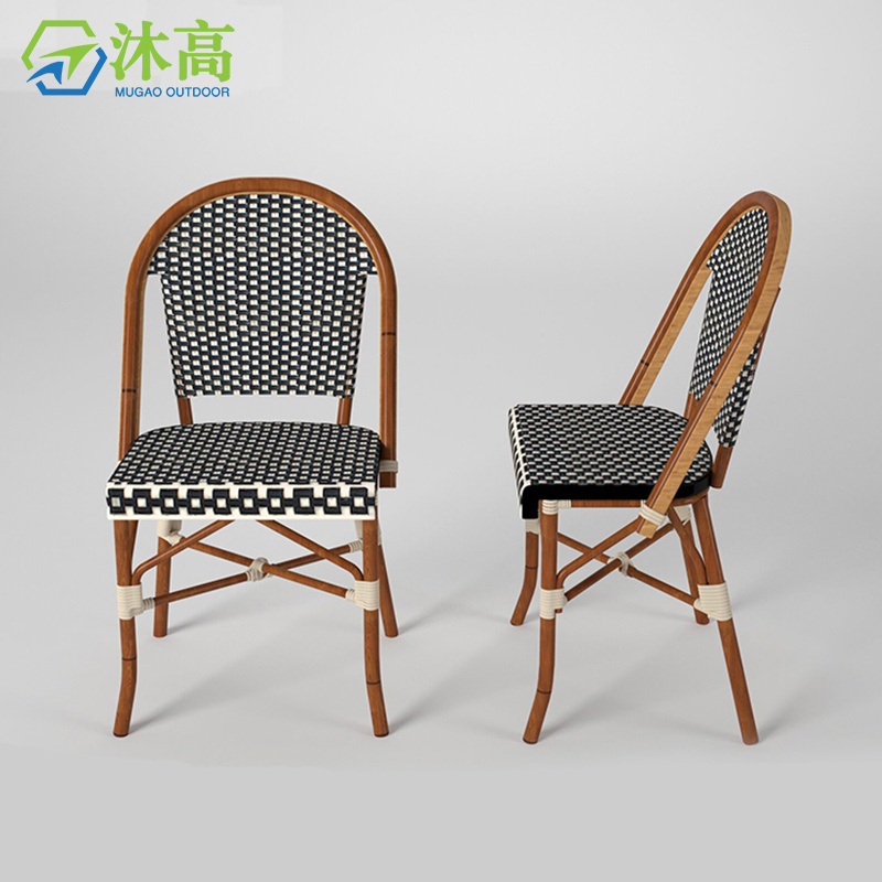 Rattan chair dining set white outdoor furniture sets french rattan bistro bamboo chair and table set