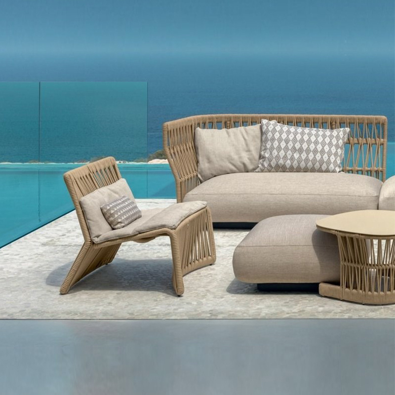 Best Choice Products Outdoor Rope Woven Sectional Patio Furniture L-Shaped Conversation Sofa Set Chaise Lounge Right