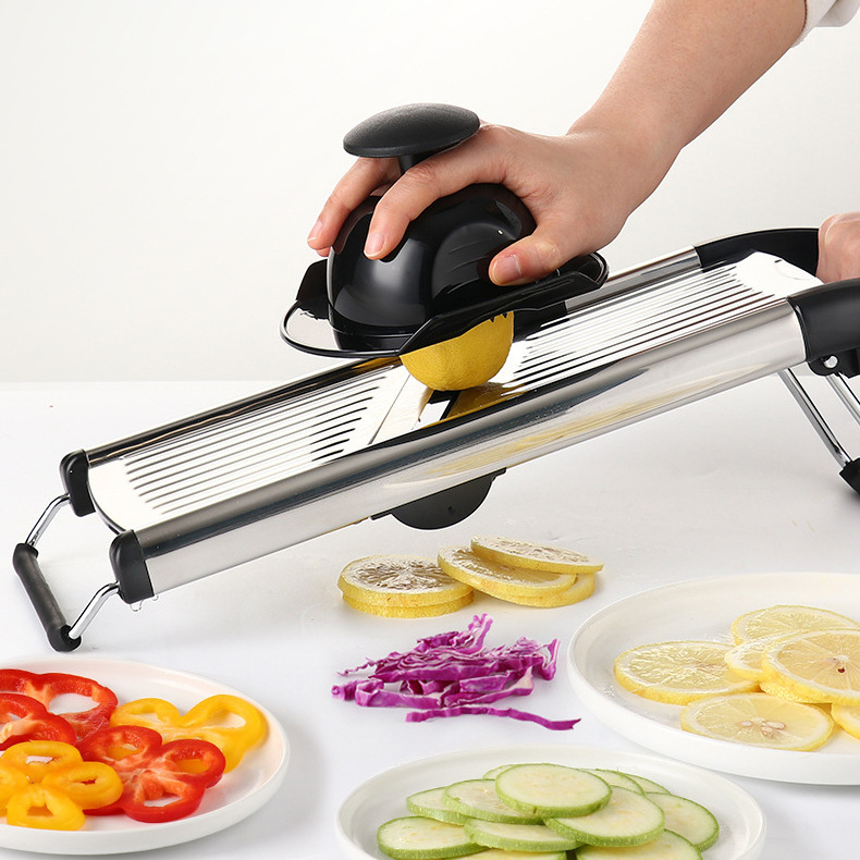 Adjustable Stainless Steel Blades French Fry Cutter Food Fruit Vegetable Chopper Potato Onion Chip veggie Mandoline Slicer