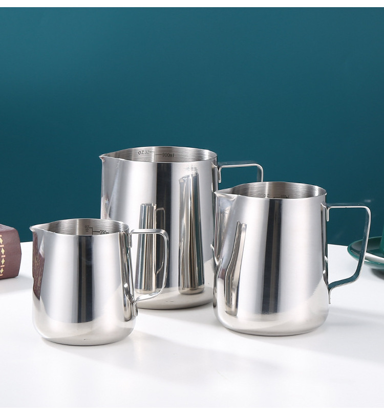 High quality 304 stainless steel 350ml 600ml 1000ml Art Barista Steam Coffee Cappuccino Latte cup Milk Frothing Pitcher