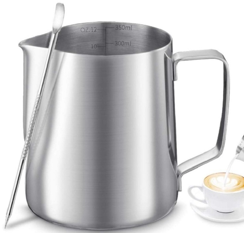 High quality 304 stainless steel 350ml 600ml 1000ml Art Barista Steam Coffee Cappuccino Latte cup Milk Frothing Pitcher