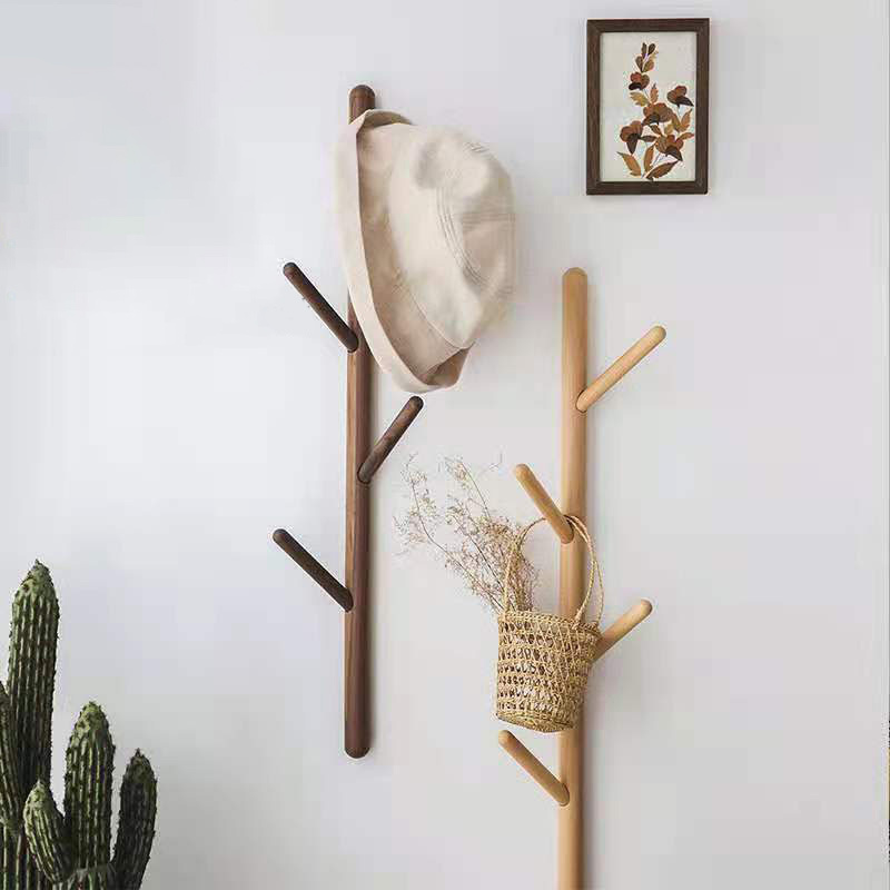 High quality Solid wood Modern Design Wall Mounted Coat hat Bag scarf hanger tree Branch Style rack