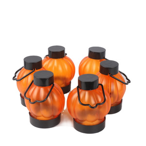 Happy Halloween Party Decorations 6PCS set electronic candle LED mini pumpkin lantern