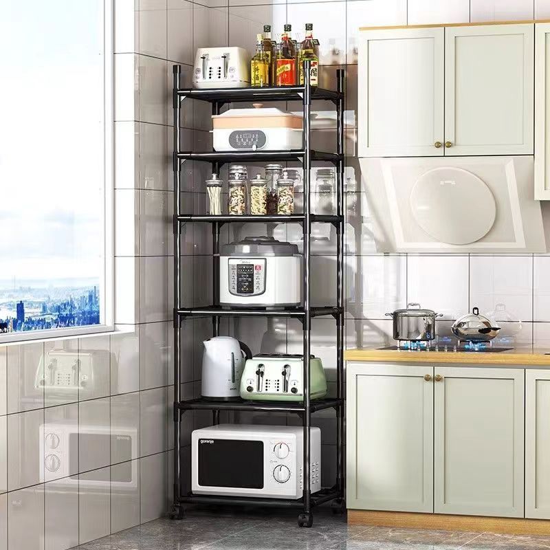 Vertical Storage Shoe Shelf Rack Sturdy Oven Strong Stand Metal Shelves Organizer for Kitchen Closets Entryway