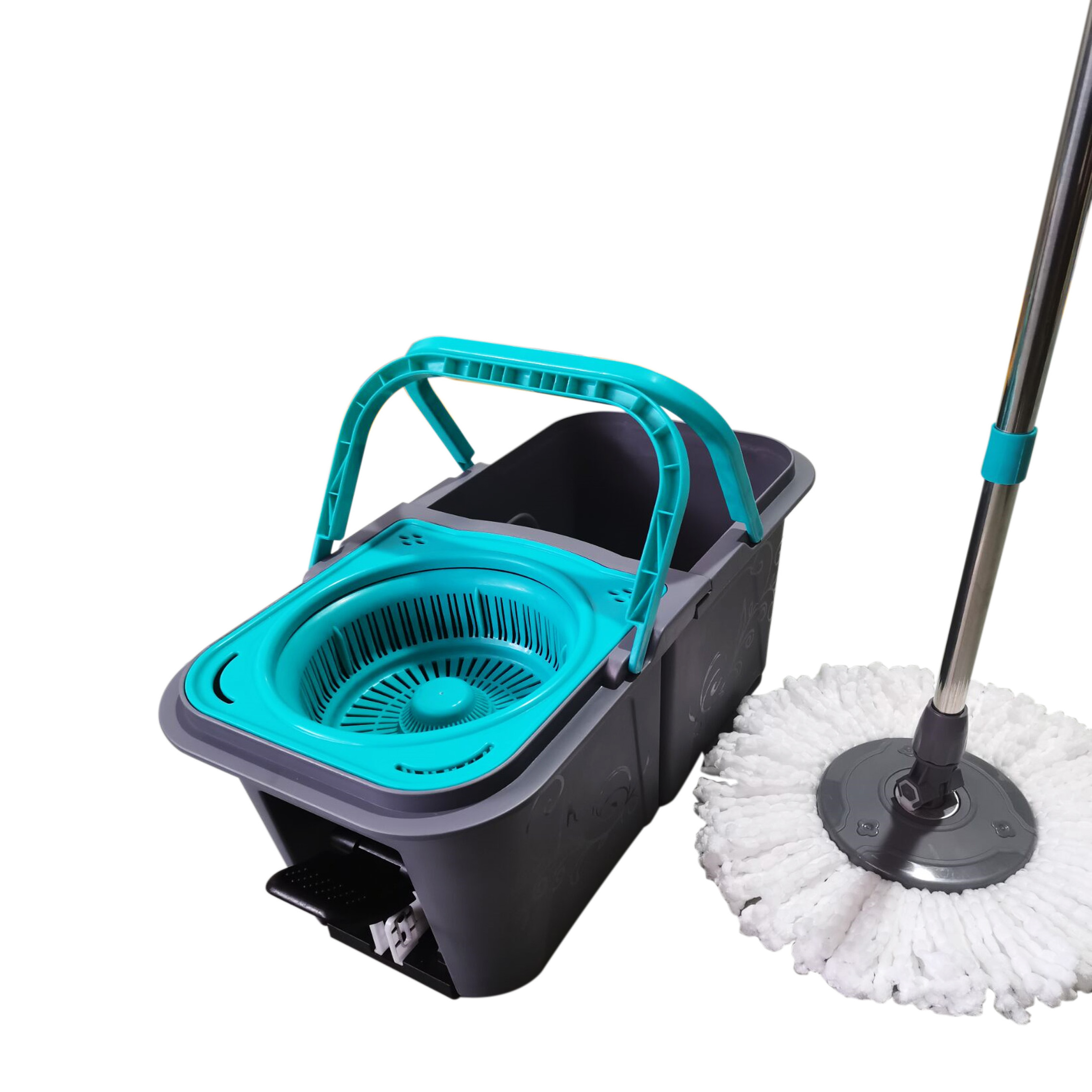 Foldable Magic Home Cleaning Round Mop and Bucket with Foot Pedal Floor Cleaning Twist Mops