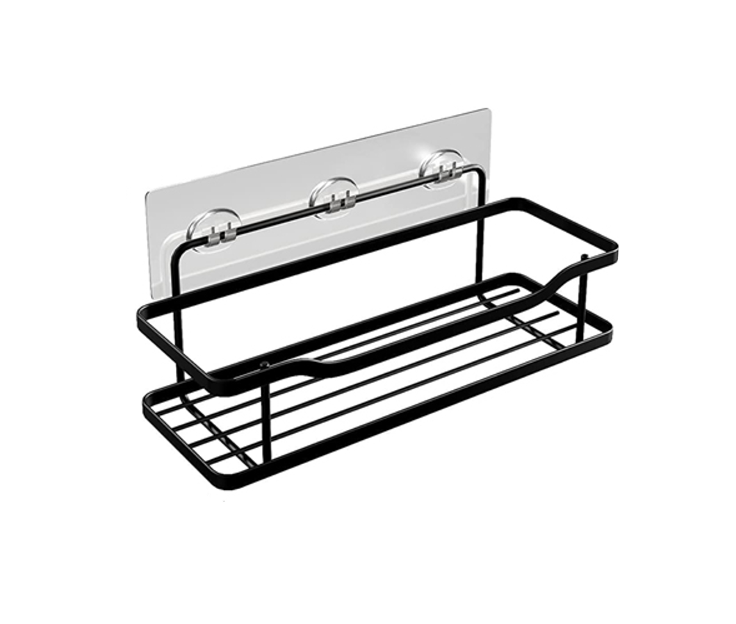 Shower Caddy Bathroom Shelf Hanging Organizer No Drilling Stainless Black Shelves for Storage & Home Decor Shampoo Conditioner