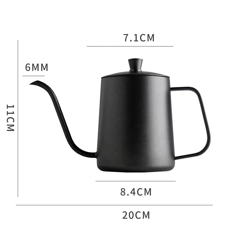 350ml Coffee Maker Stainless Steel black Small Pour Over Gooseneck Spout 12 OZ Coffee tea Kettle