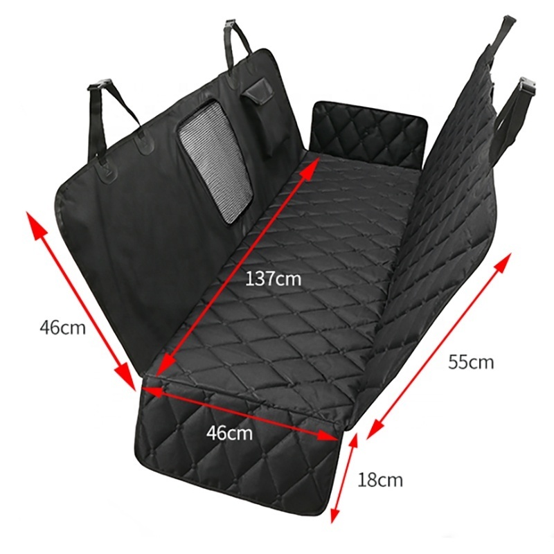 Waterproof Durable Pet Backseat Car Seat Cover with Mesh Window Scratch Prevent for Cars SUVs