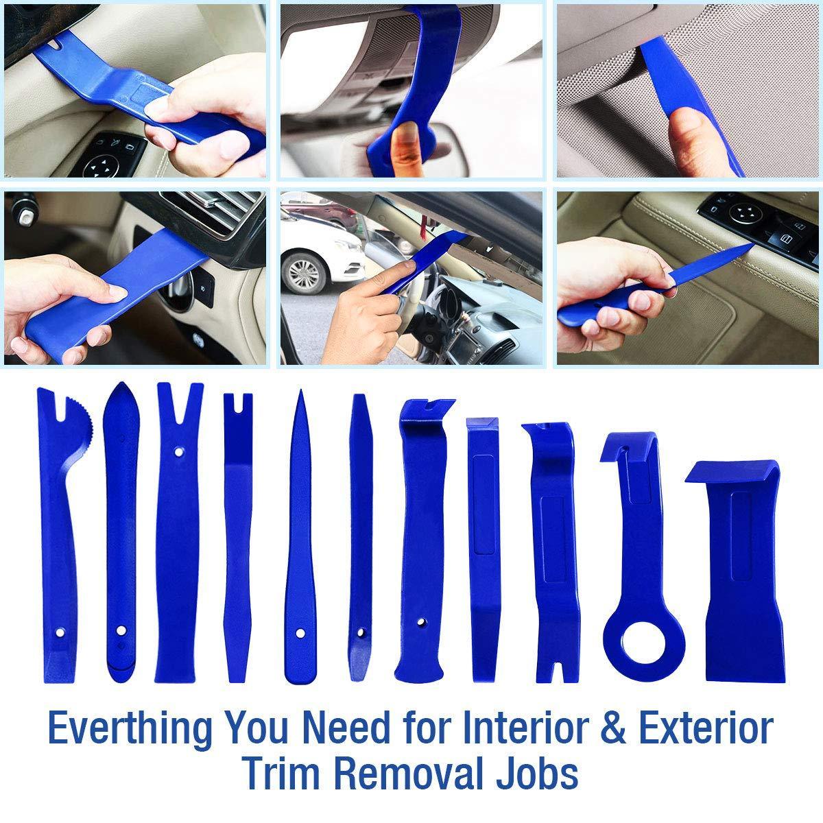 Auto 88 pcs  Adhesive Cable Clips Pry Kit Car Panel Radio Removal  Fastener Terminal Tool Push Pin Bumper Retainer Clip Set