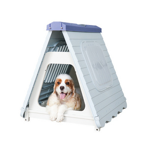 Portable collapsible foldable Tent shape Indoor outdoor plastic waterproof folding pet cat Dog House with window and door