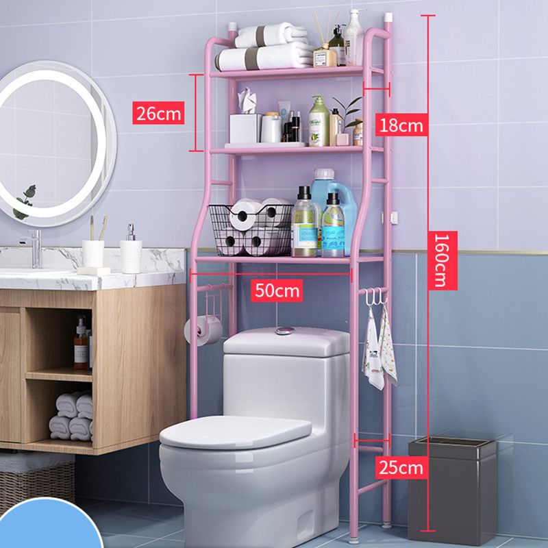 Metal 3 Tier Hot Selling Bathroom Storage Over The Toilet Storage Rack Organizer Shelf