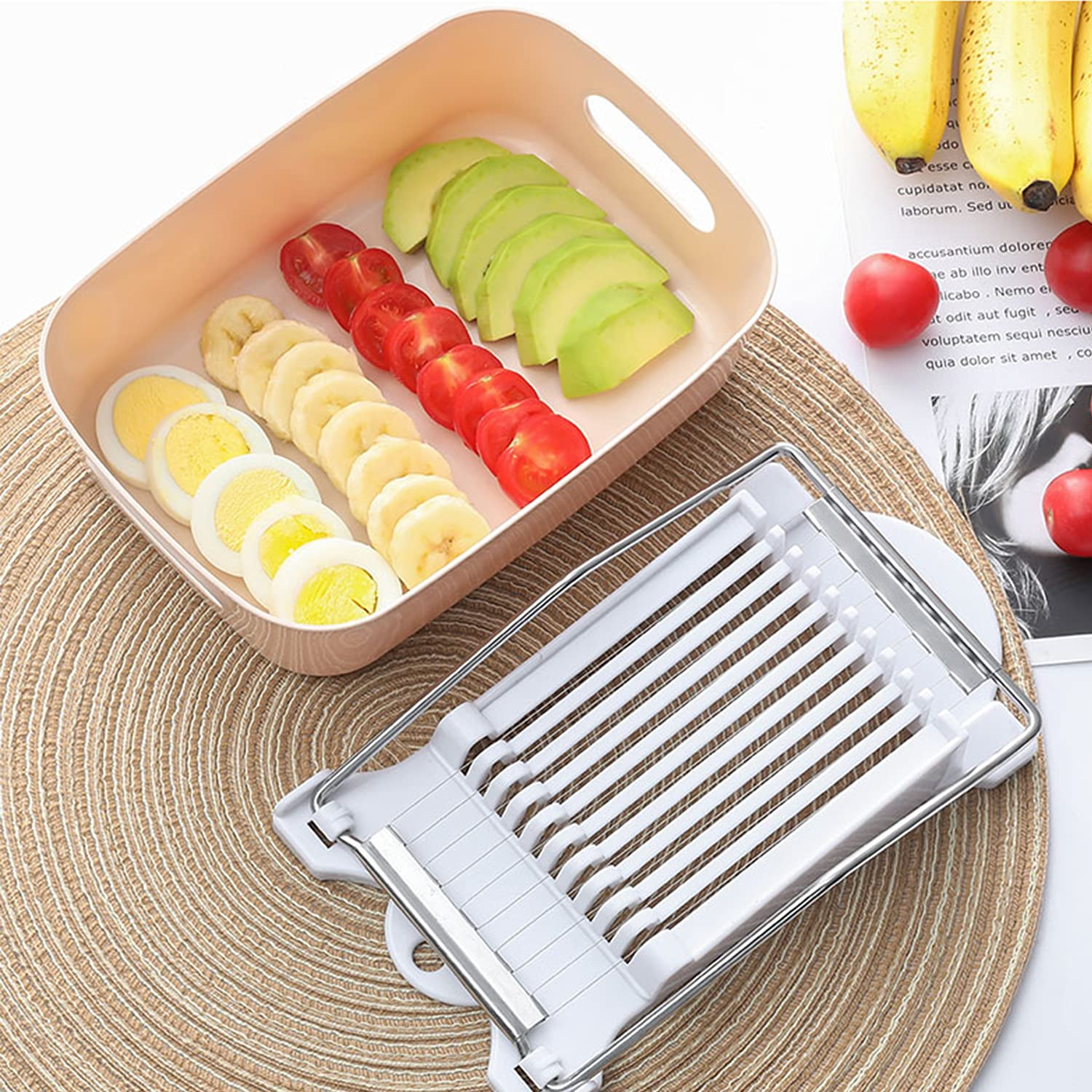 Multipurpose Stainless Steel Soft Food Ham Wire Egg fruit Onions Luncheon Spam Meat Slicer