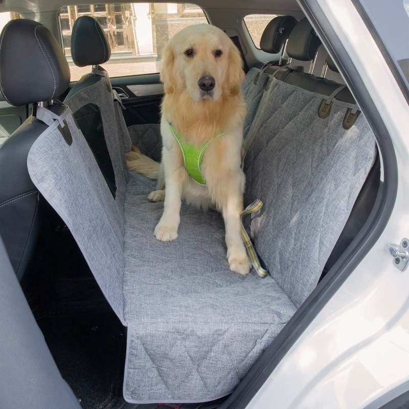 Waterproof Durable Pet Backseat Car Seat Cover with Mesh Window Scratch Prevent for Cars SUVs