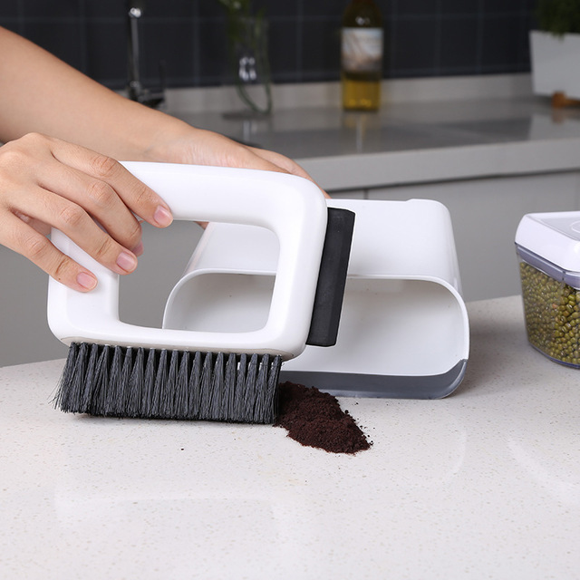 Kitchen Portable Handle Car Soft Detailing Table Brushes Garbage Leftover Clean Scraper Mini Broom And Dustpan Set