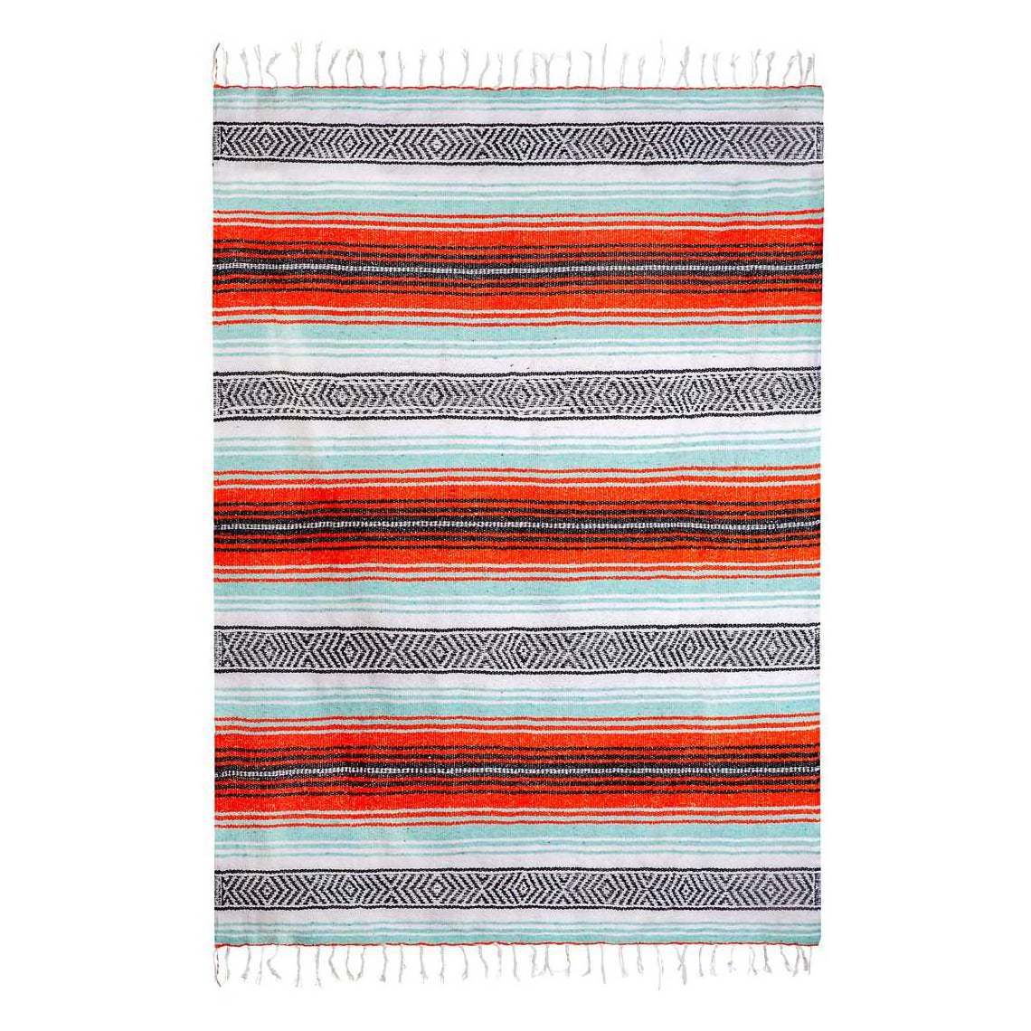 Multipurpose Outdoor soft Handwoven Serape Yoga Camping Car Beach Picnic Authentic handmade Woven Mexican Blanket