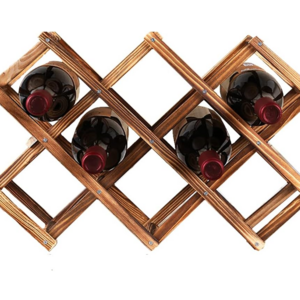 Free Standing Wooden Wine Rack Foldable Countertop Bottle Holder organizer Cabinets Shelf for Cellar Pantry 3-10 Bottle