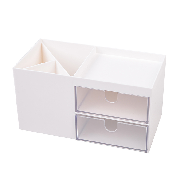 Multifunction modern cosmetic desktop storage box drawer type mini plastic office make up tools Stationery organizer