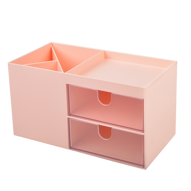 Multifunction modern cosmetic desktop storage box drawer type mini plastic office make up tools Stationery organizer