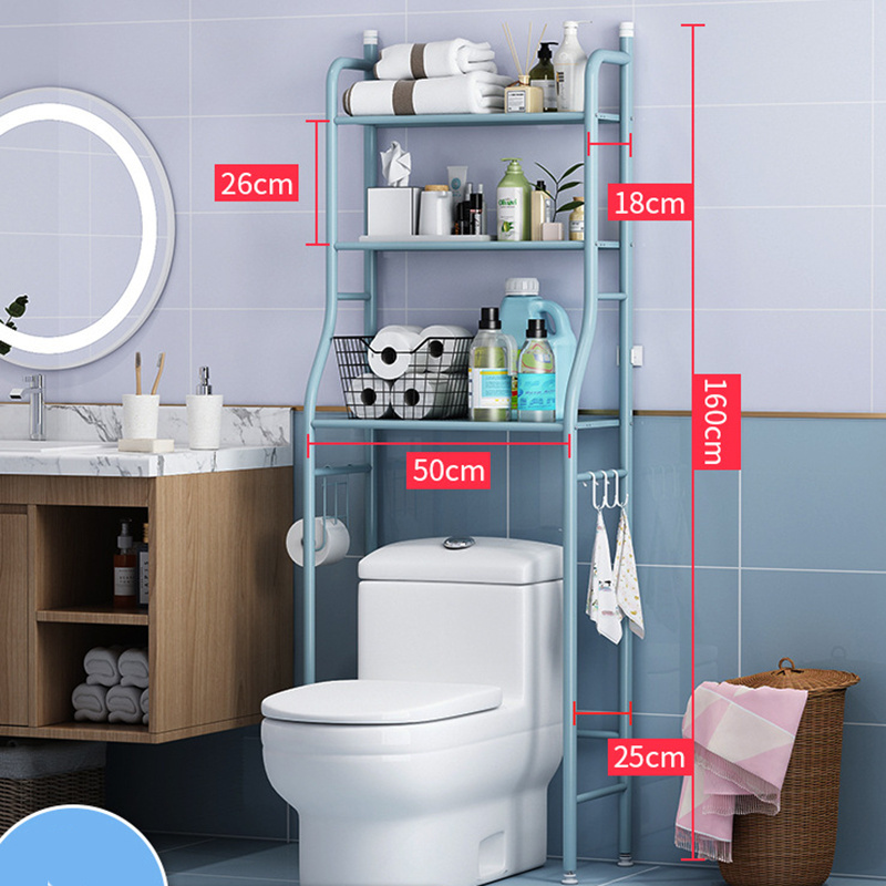 Metal 3 Tier Hot Selling Bathroom Storage Over The Toilet Storage Rack Organizer Shelf