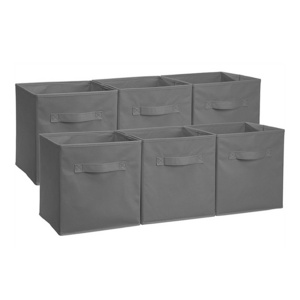 Collapsible Fabric Storage Cubes Organizer with Handles Cloth Storage Cube Basket Bins Organizer