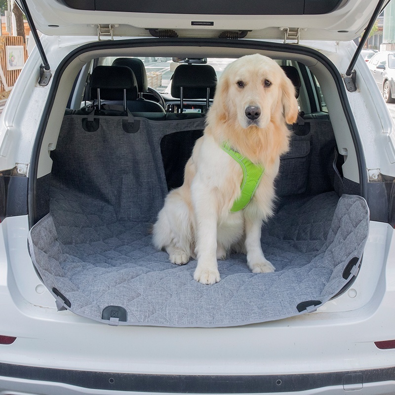 Waterproof Durable Pet Backseat Car Seat Cover with Mesh Window Scratch Prevent for Cars SUVs