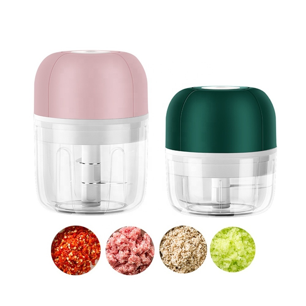 100/250ml Portable usb wireless electric meat mincer Food grinder mini  chili blender crusher electric garlic masher