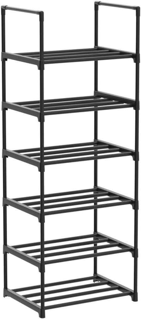 Vertical Storage Shoe Shelf Rack Sturdy Oven Strong Stand Metal Shelves Organizer for Kitchen Closets Entryway