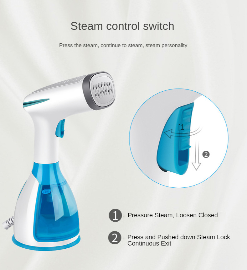 Large Detachable Water Tank Factory Wholesale OEM Portable Handheld Garment Fabric Wrinkles Remover Steamer for Clothes