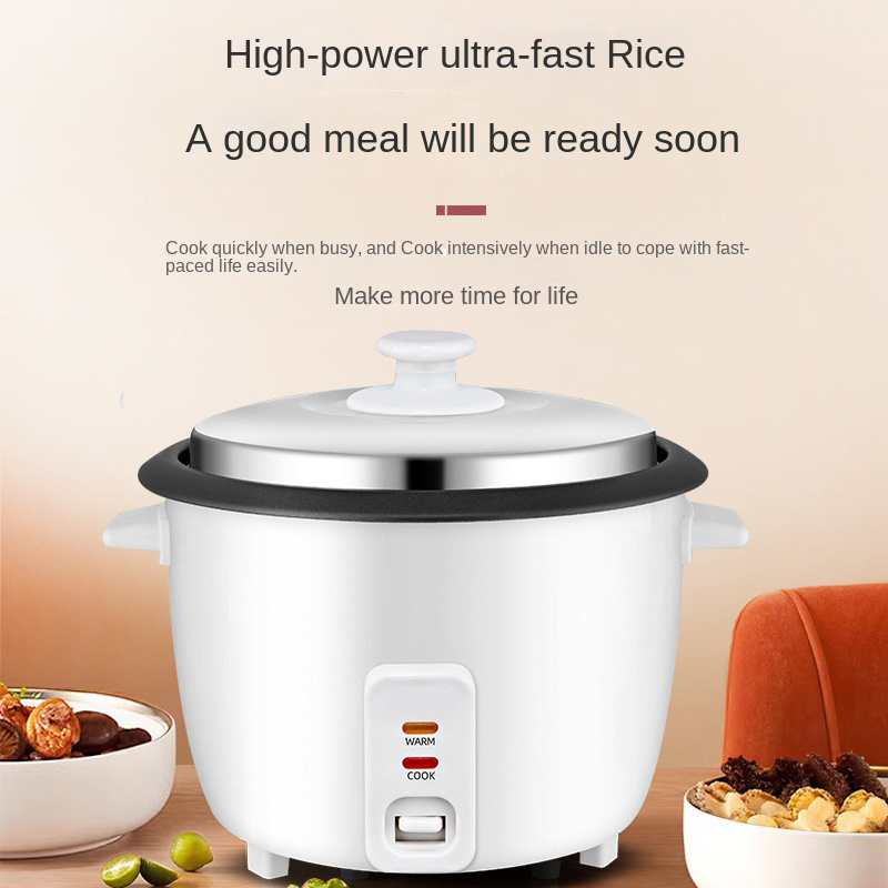 Hot sale nonstick removable inner pot 2L portable travel electric One Touch white soup Rice Cooker with Measuring Cup