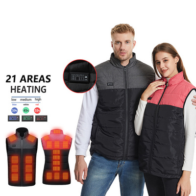 Customized Smart USB Charging Fever Vest Men's Jacket battery powered heated vest hunting heated vest